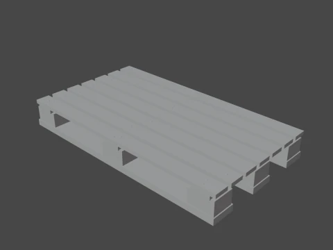 Wooden Pallet 01 3D Model