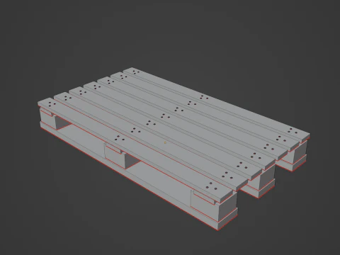 Wooden Pallet 01 3D Model
