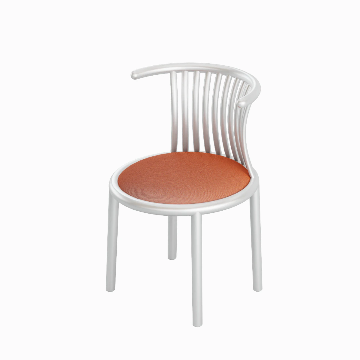 Curved Iron Chair 06 3D Model .c4d .max .obj .3ds .fbx .stl .blend 
