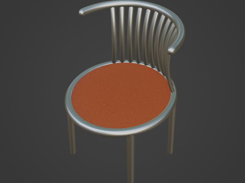 Curved Iron Chair 06 Modelo 3D