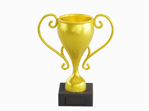 Gold Trophy Cup 03 3D-Modell