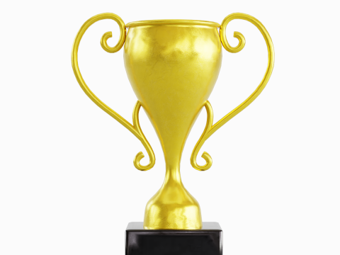 Gold Trophy Cup 04 Modello 3D