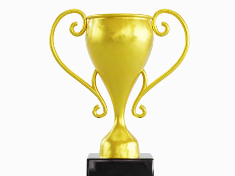 Gold Trophy Cup 04 3D Model