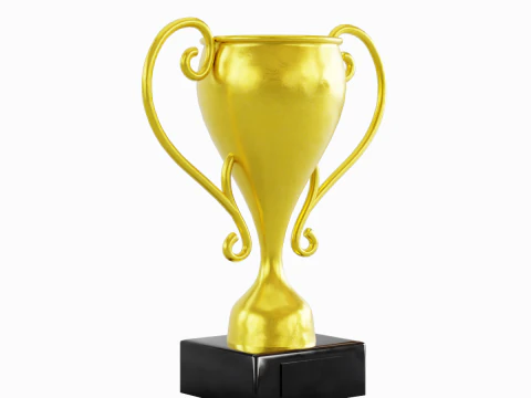 Gold Trophy Cup 04 3D Model