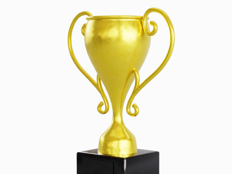 Gold Trophy Cup 04 Modello 3D