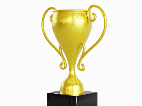 Gold Trophy Cup 04 3D Model