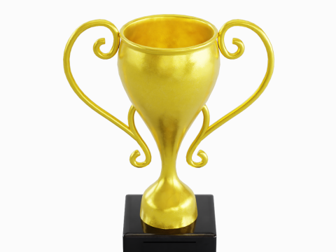 Gold Trophy Cup 04 Modello 3D