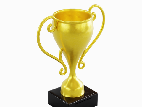 Gold Trophy Cup 04 Modello 3D