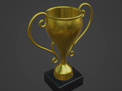 Gold Trophy Cup 04 3D Model