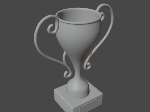 Gold Trophy Cup 04 Modello 3D