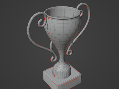 Gold Trophy Cup 04 Modello 3D