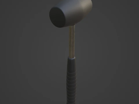 Industrial Rubber Hammer B 01 3D Model