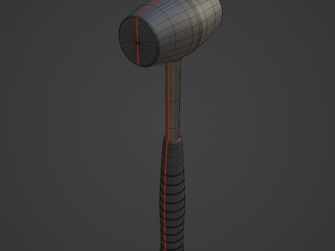 Industrial Rubber Hammer B 01 Model 3D