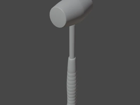 Industrial Rubber Hammer B 01 3D Model