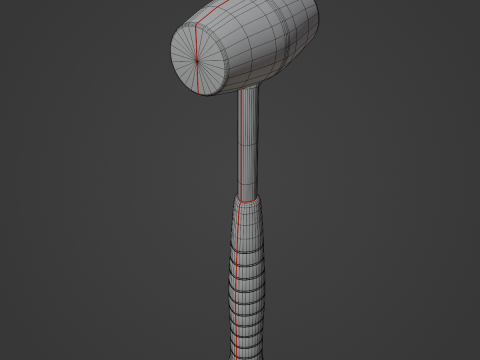 Industrial Rubber Hammer B 01 Model 3D