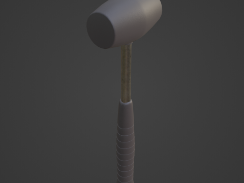 Industrial Rubber Hammer B 02 3D-Modell