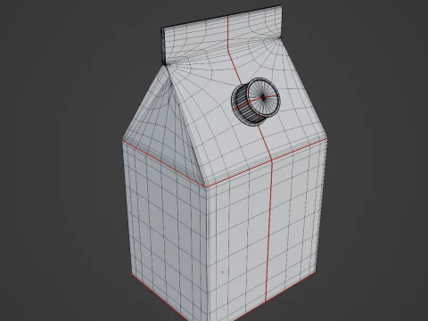 Packing Milk 01 3D Model