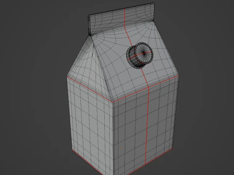 Packing Milk 01 3D Model