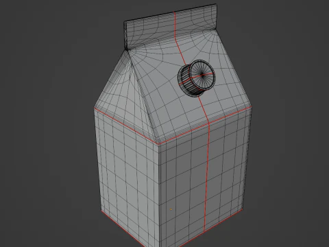 Packing Milk 02 3D Model