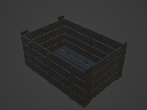 Plastic Crate 01 Modèle 3D
