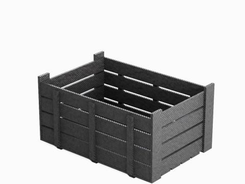 Plastic Crate 02 3D Model
