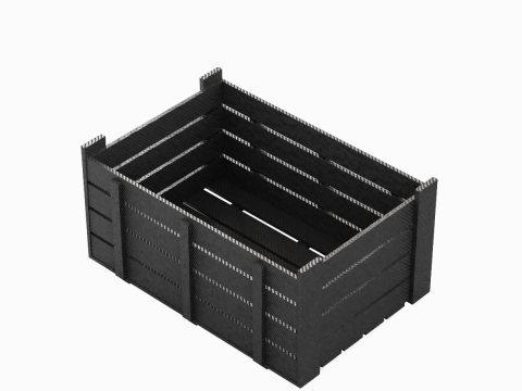 Plastic Crate 02 3D Model