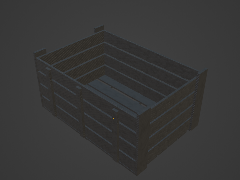 Plastic Crate 02 3D Model