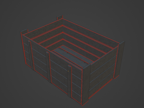 Plastic Crate 02 3D Model