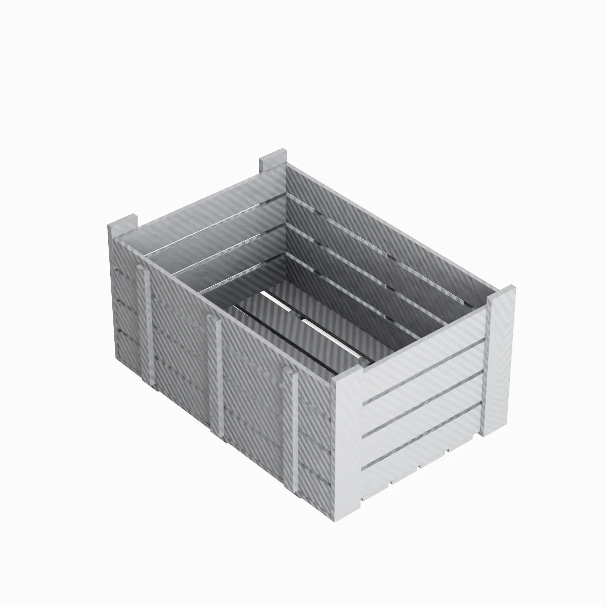 Plastic Crate 03 3D Model .c4d .max .obj .3ds .fbx .stl .blend 