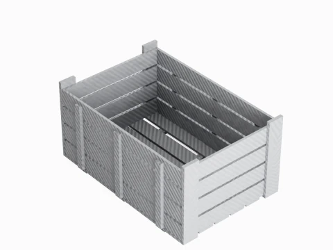 Caixa de Pl&aacute;stico 03 Modelo 3D