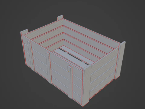 Plastic Crate 03 3D Model