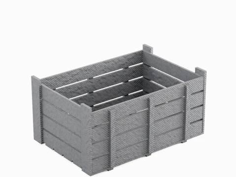 Plastic Crate 04 3D Model