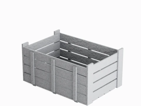 Plastic Crate 04 3D Model