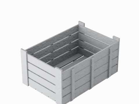 Plastic Crate 04 3D Model