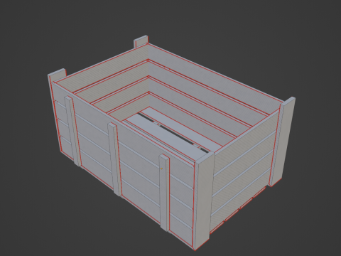 Plastic Crate 04 3D 모델