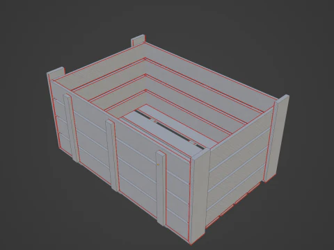 Plastic Crate 04 3D Model