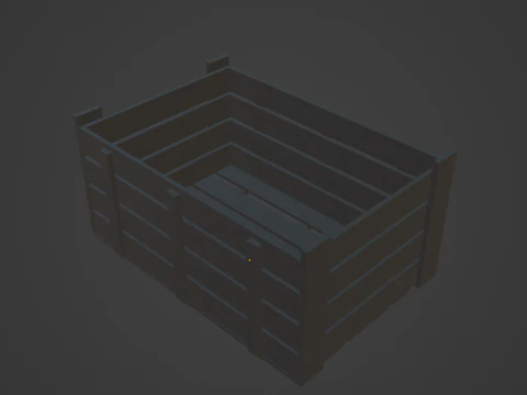 Plastic Crate 05 3D Model