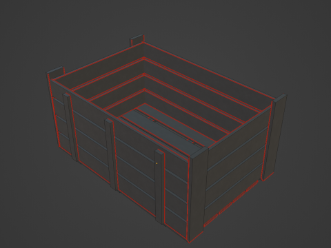 Plastic Crate 05 Modello 3D