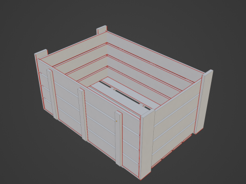 Plastic Crate 06 3D Model