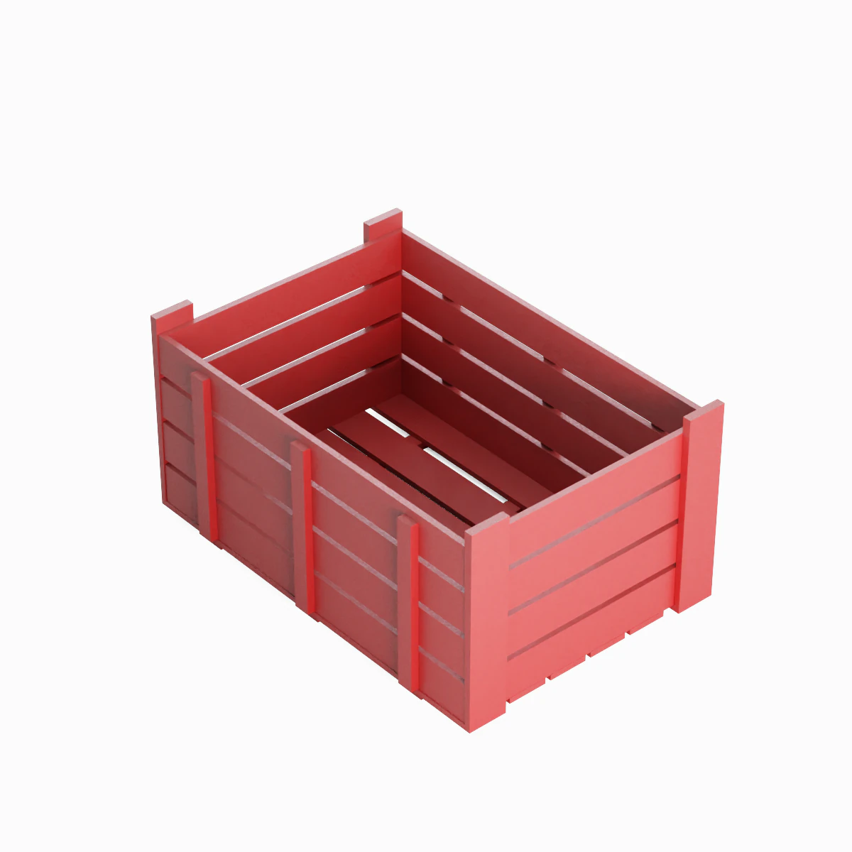 Plastic Crate 07 3D Model .c4d .max .obj .3ds .fbx .stl .blend