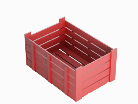 Caixa de Pl&aacute;stico 07 Modelo 3D