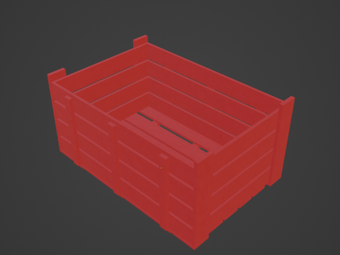 Plastic Crate 07 3D 모델