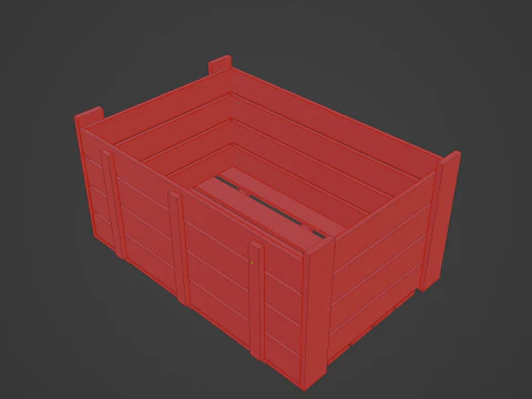 Plastic Crate 07 3D Model