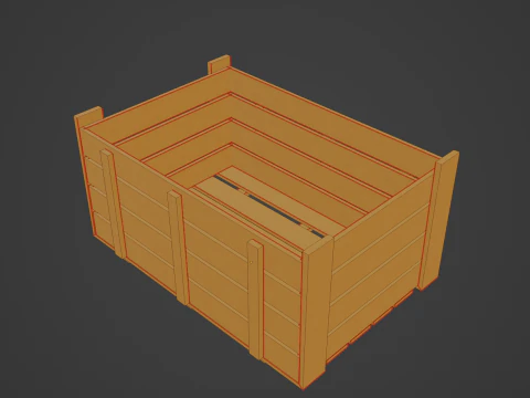Plastic Crate 08 3D Model