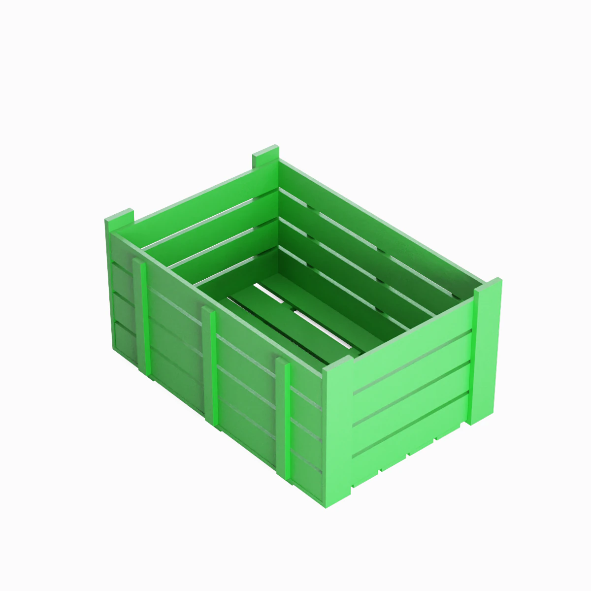 Plastic Crate 09 3D Model .c4d .max .obj .3ds .fbx .stl .blend 