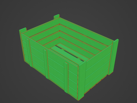 Plastic Crate 09 3D Model