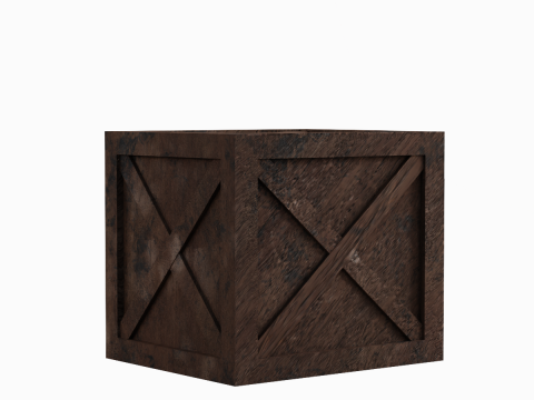 Wooden Box Crate 03 Modelo 3D