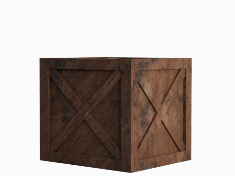 Wooden Box Crate 03 Modelo 3D