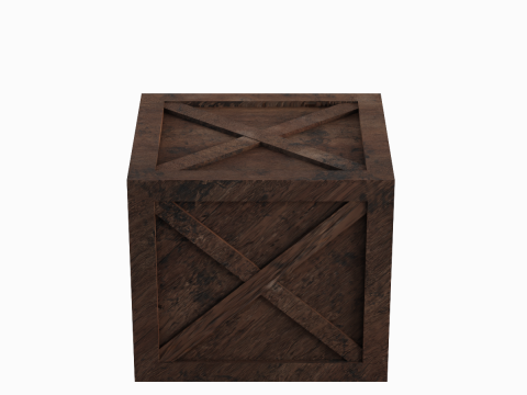Wooden Box Crate 03 Modelo 3D