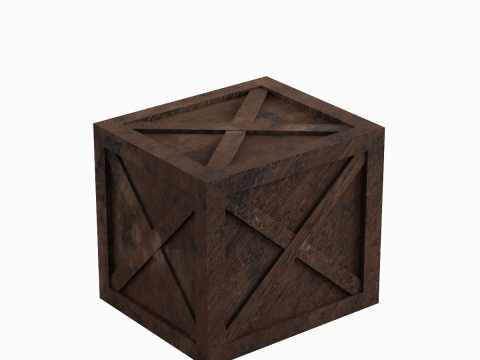 Wooden Box Crate 03 Modelo 3D